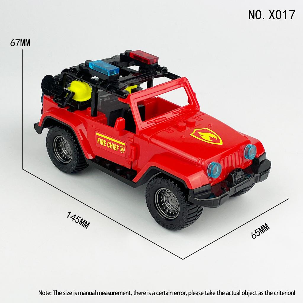 X001-X044 J772 J773 J779 Police Car Rescue Patrol Car Building Block Small Particle Toy