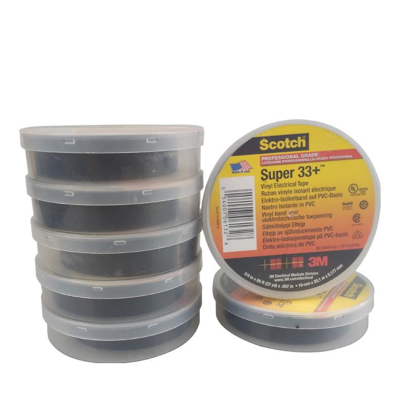 3M Premium 33+ High Temp Waterproof Electrician's Tape, No Residue, Self-Adhesive, Anti-Corrosion, 19mm