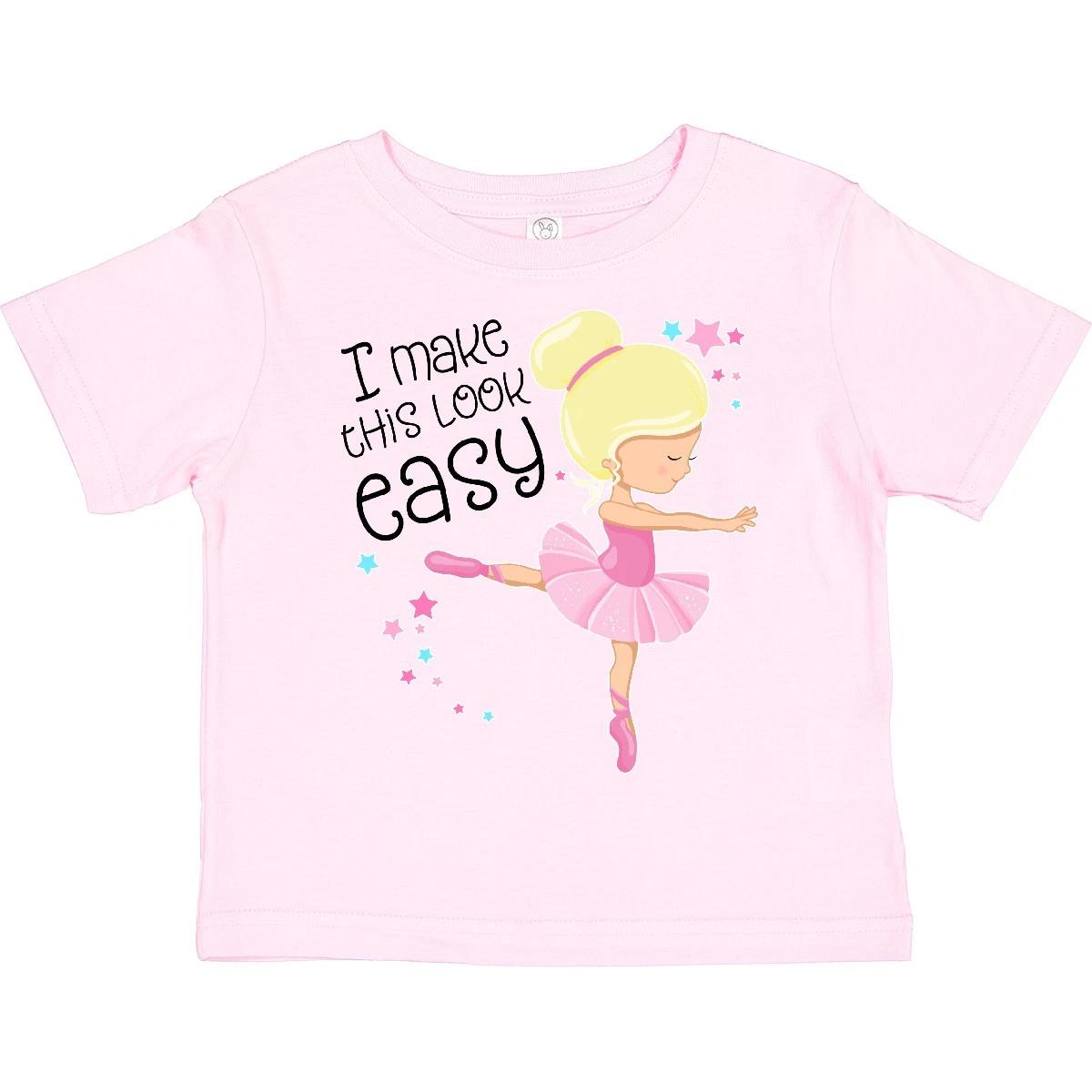 Inktastic I Make This Look Easy- Ballerina Dancing Toddler T-Shirt Ballet Blonde 160