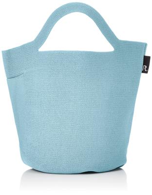 Recycled Yarn Knitted Basket Tote Bag Deli 0256 Saxophone [Rootote] Lightweight, Freestanding, Hat-shaped, Po-No Women's