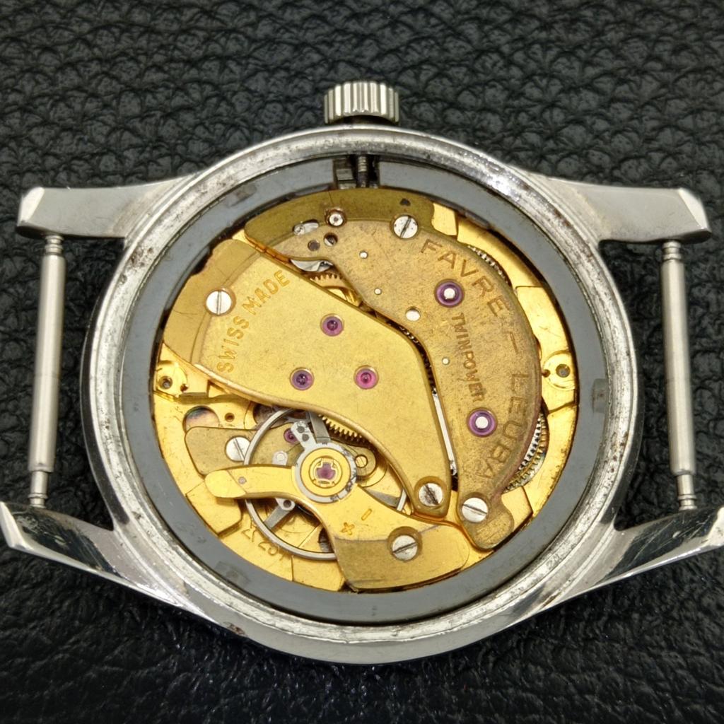 POUŽITÉ NATAHOVACÍ HODINKY FAVRE LEUBA GENEVE TWIN POWER ŠVÝCARSKÉ PÁNSKÉ HODINKY S BÍLÝM CIFERNÍKEM a432150-2 R110-a432150