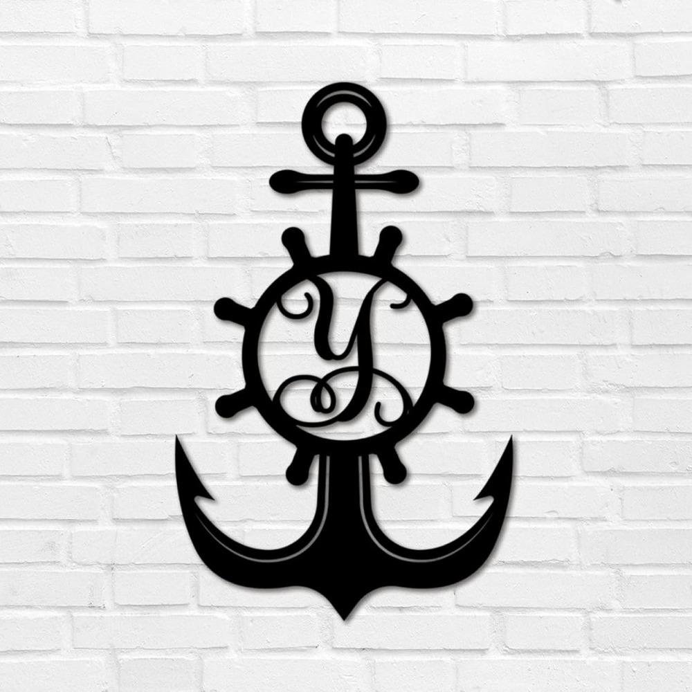 Custom Iron Letter Metal Wall Art Monogram Address Sign Retro Plaque Garage Patio Backyard Garden Decoration 12 Inch