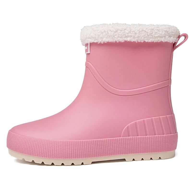 Fashion short tube women wear non-slip water shoes new rain boots kitchen rubber shoes water boots