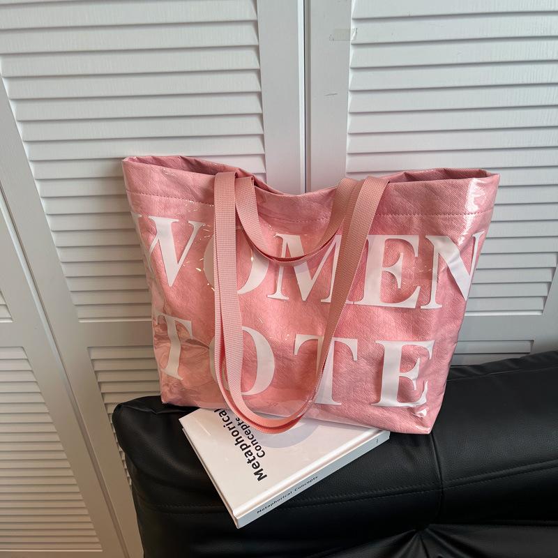 Casual Large-capacity Bag Women's New Letter Tote Bag Student Commuting Shoulder Tote Bag