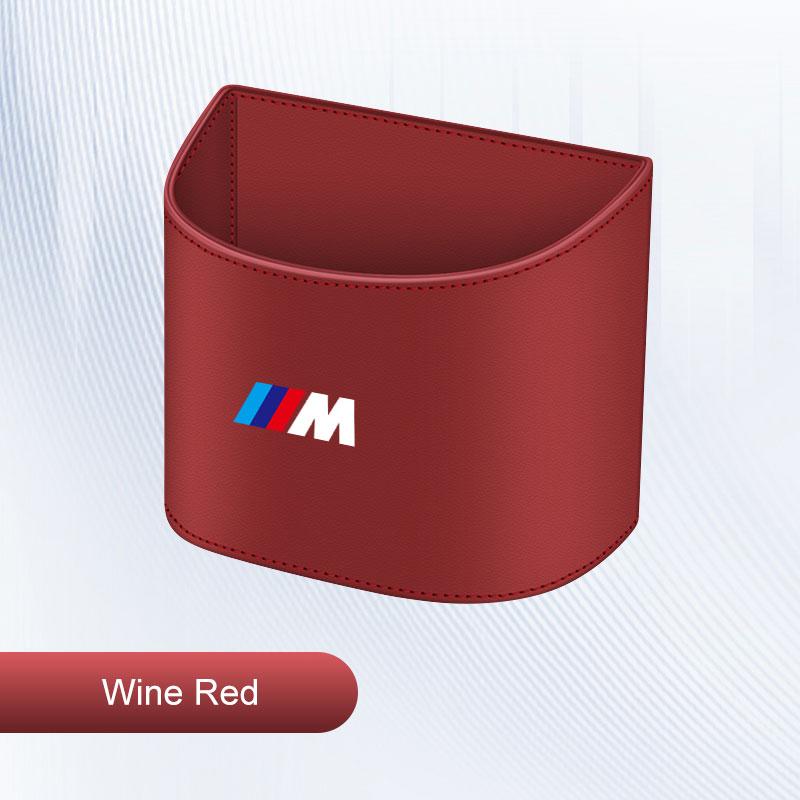 AAAOT1 For BMW M M3 M5 E36 E39 E46 E60 E90 E91 E92 F15 F30 X1X3 X5 Leather Car Storage Box Portable Door Hanging Bin,Backrest Trash can