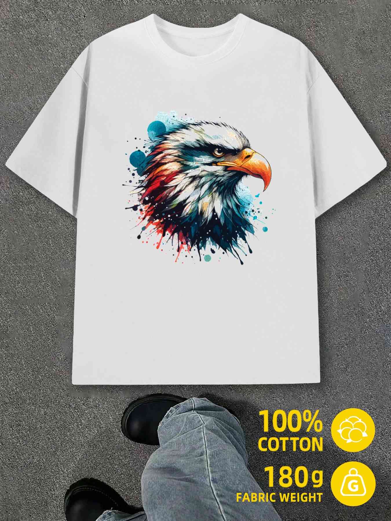 T-Shirt Y2K 100 Eagle Pride White 4XL