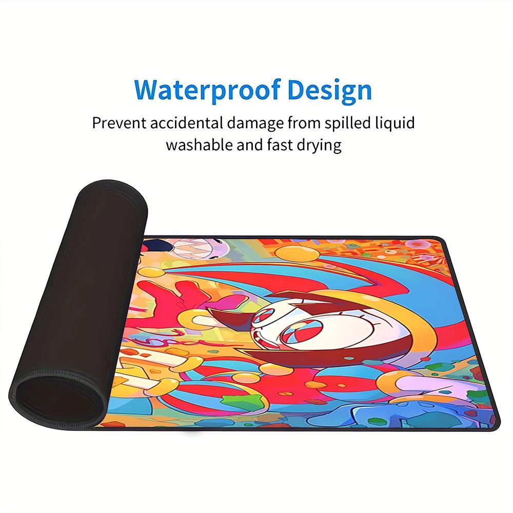 Colorful Characters Celebration Large Gaming Mouse Pad Nonslip Rubber Base Waterproof Desk Mat For Office Pc Laptop
