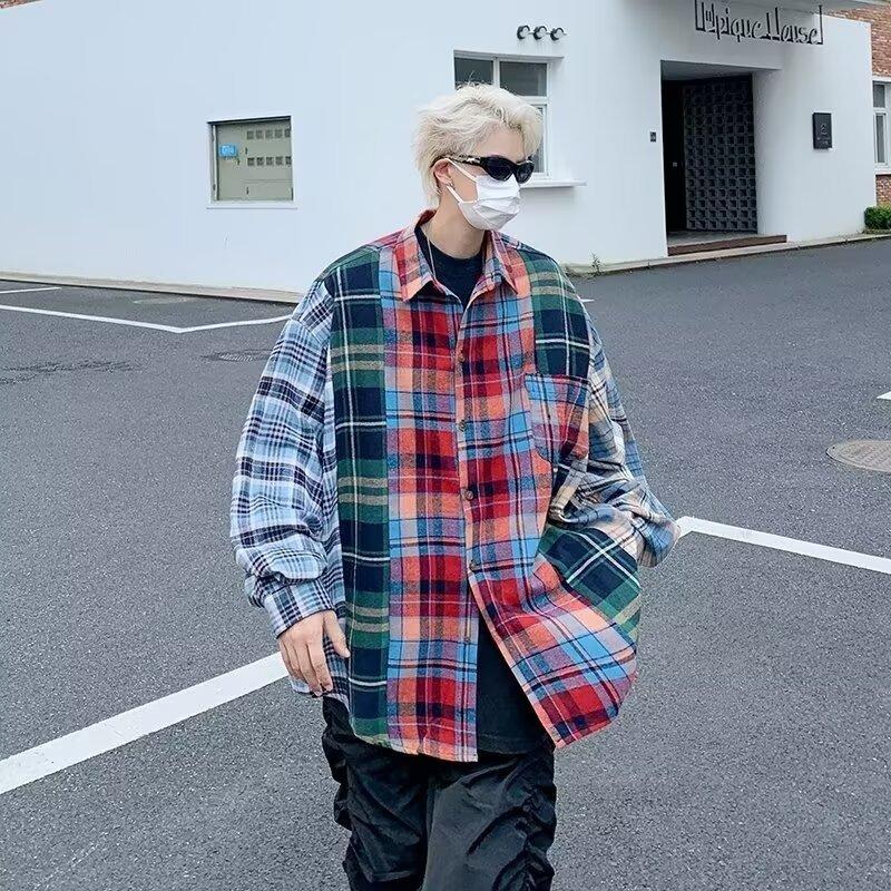 Fresh Shirt for Women Spring and Summer New Junior High School Students Loose Plus Size Plaid Shirt Coat