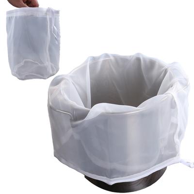 Rundboden Heimbrau-Filterbeutel Wiederverwendbare Nylon-Netzbeutel Zugband Sieben Mikron Nylon-Braubeutel für Bier Wein