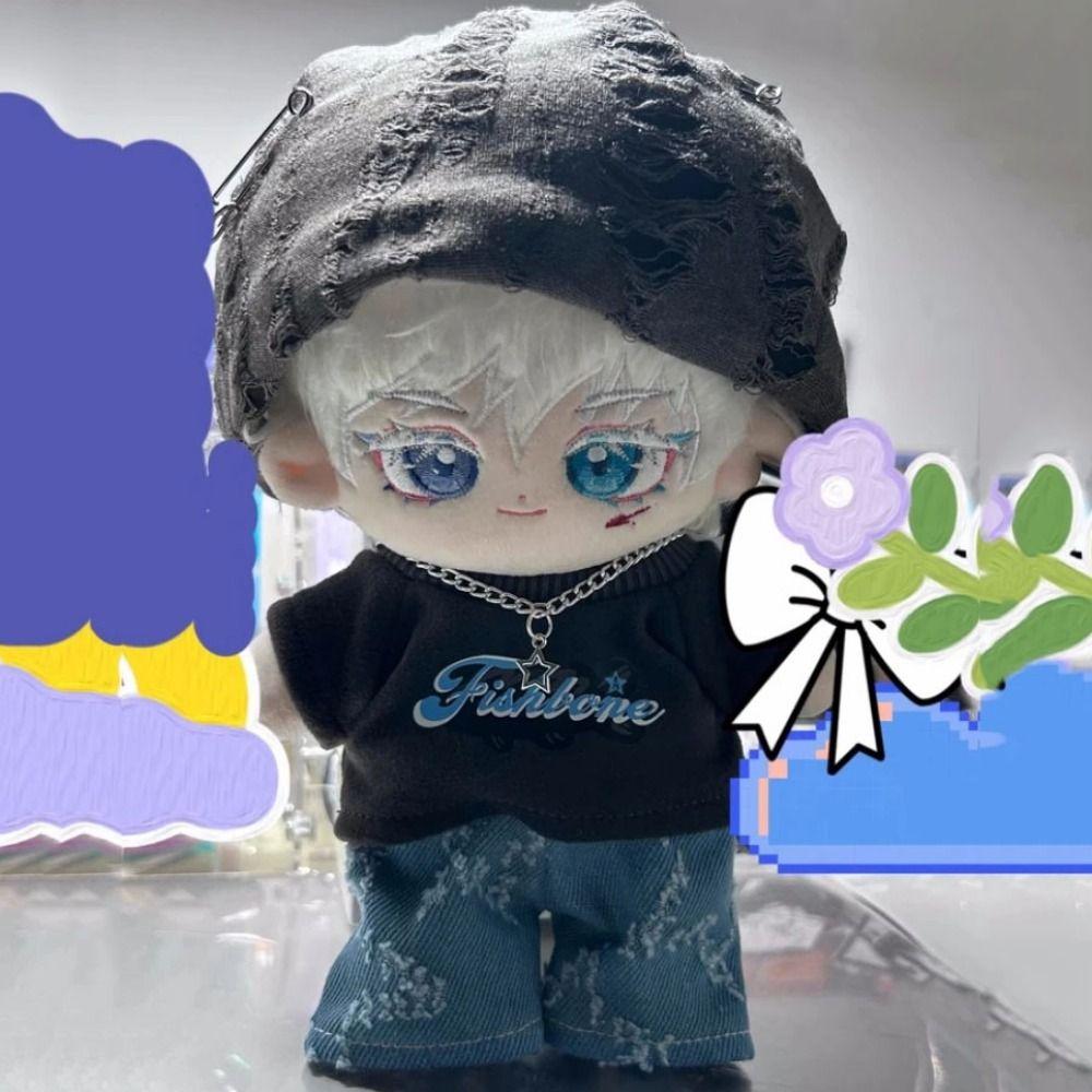 Street Style 20cm Cotton Doll Clothes Hoodie Plush Doll Clothes Idol Doll Clothes  20cm Cotton Doll