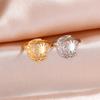 My Shape Sun Moon Rings for Women Men Stainless Steel Gold Color Simple Adjustable Open Size Finger Rings Jewelry Gifts Female