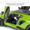 1:32 Scale Lambo Alloy Die-cast Sports Car 4-door Pull-back Sound and Light Base Car Model Children's Toy Ornaments Gift