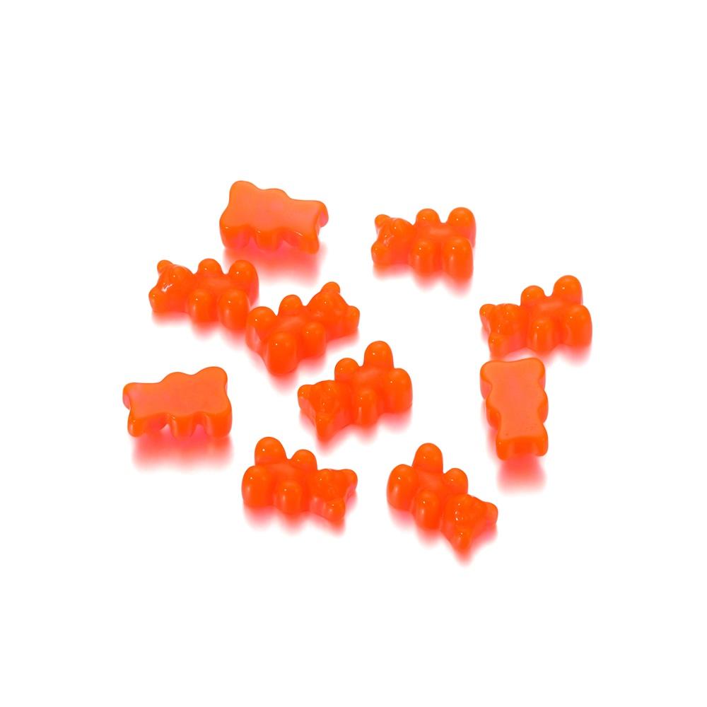 10Pcs/Lot Candy Color Resin Mini No Hole Bear Charms Pendants for DIY Earrings Necklace Bracelet Jewelry Making Accessories