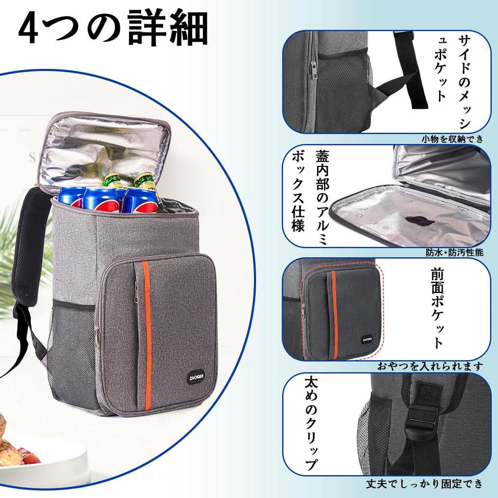 AnT Insulated Backpack Cooler 20L Extra Thick Handbag and Shoulder Suitable for Various Occasions Such As Outdoor and Box, Foldable, Compact,
