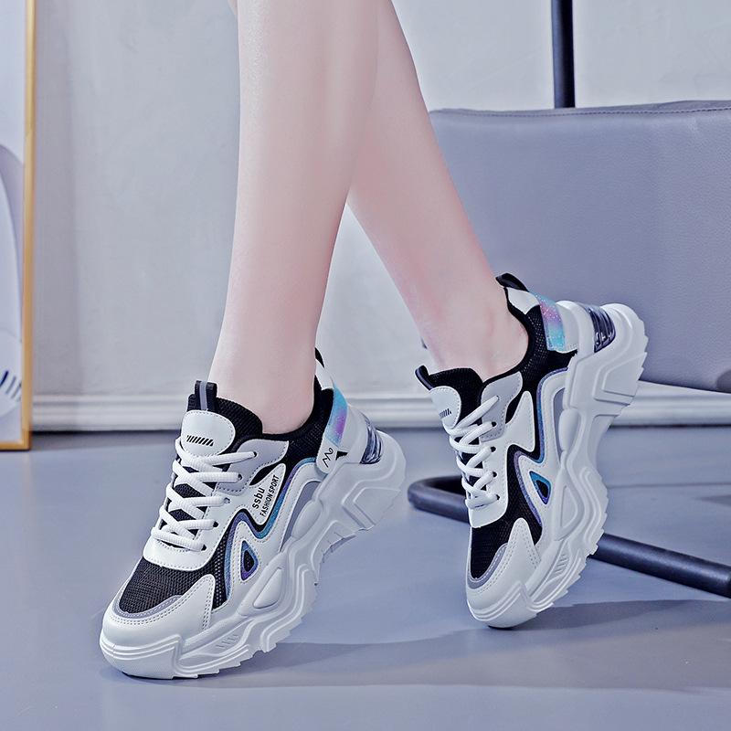 Frühling neue trendige ins Dad-Schuhe atmungsaktive Studenten-Sneaker höhenverstellbar Streetwear K