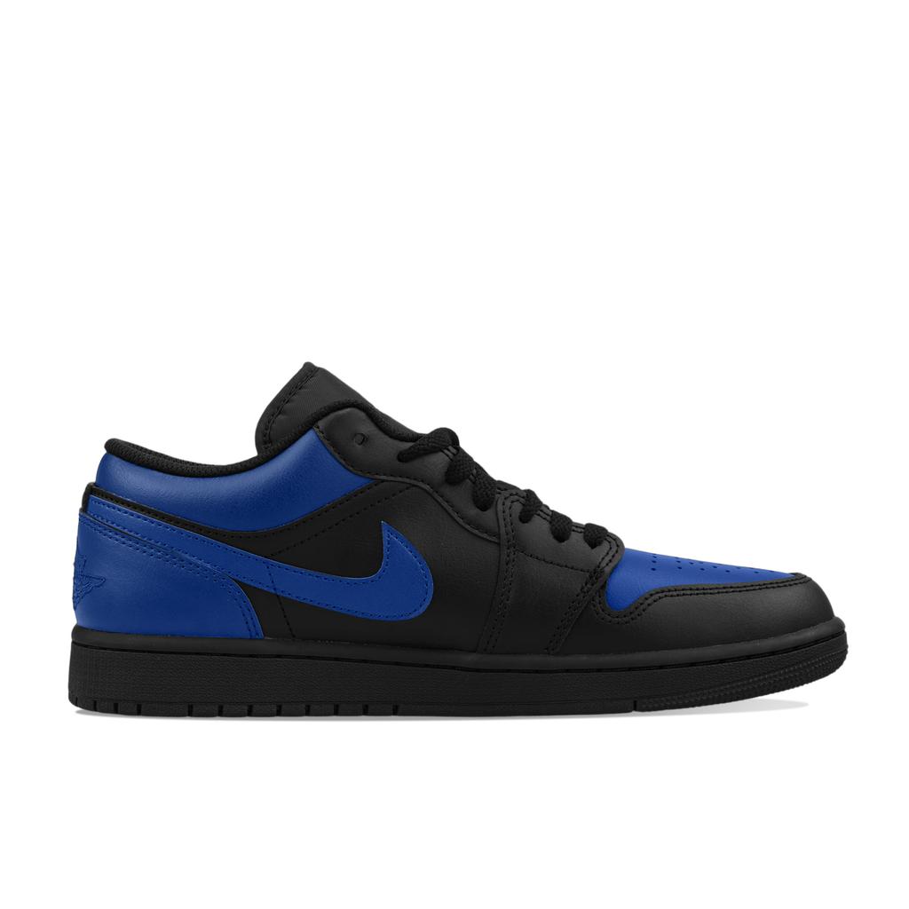 Jordan Air Jordan 1 Cushioning, Wear Resistant Low top Vintage Basketball Shoes Men's Blue Black 553558-093(Team695-)