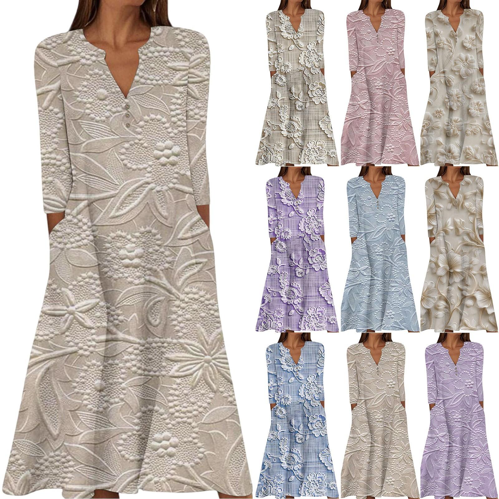 

Women s Casual And Fashionable Round-neck Sleeveless Mid Length Dress L бежевий