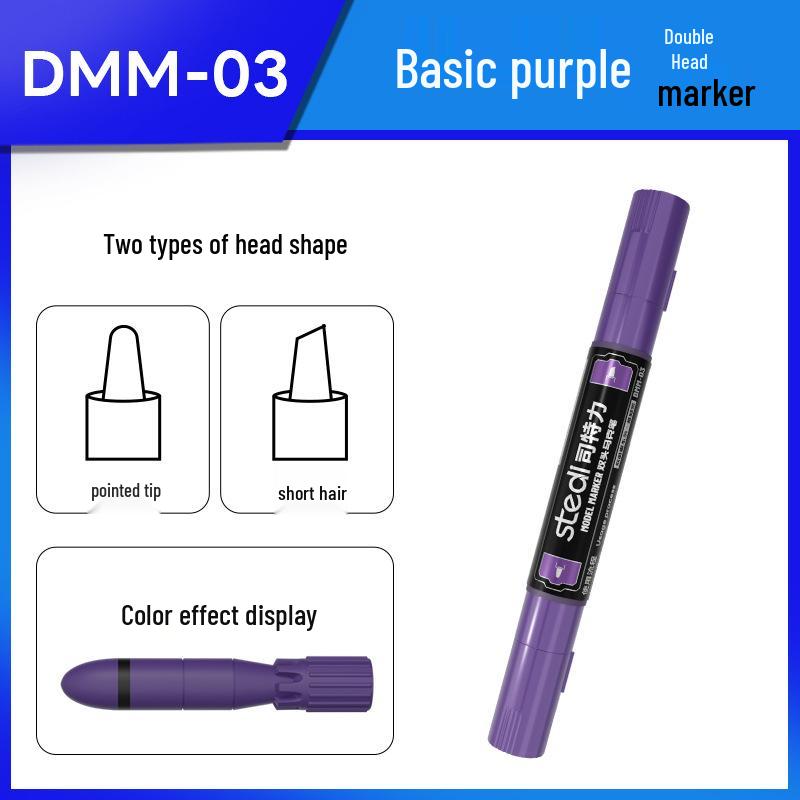 Stirley Gundam Model Double-Ended Marker Set - Basic Colors, Water-Based Touch-Up Pens