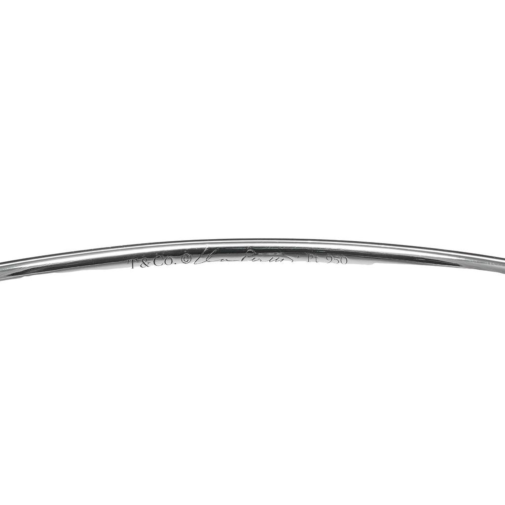 TIFFANY&Co. hoop single row Bracelet Pt950Platinum/diamond 4.84g Women Used