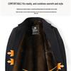 2025 Bestselling Dad Style Woolen Coat: Thick Chenille Stand-Up Collar Jacket for Middle-Aged & Elderly, Autumn/Winter Collection