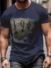 Men‘s 3D Playing Card Digital Style Print Clothing Casual Short-Sleeved Round Neck Oversize Fashion Sport T-Shirt