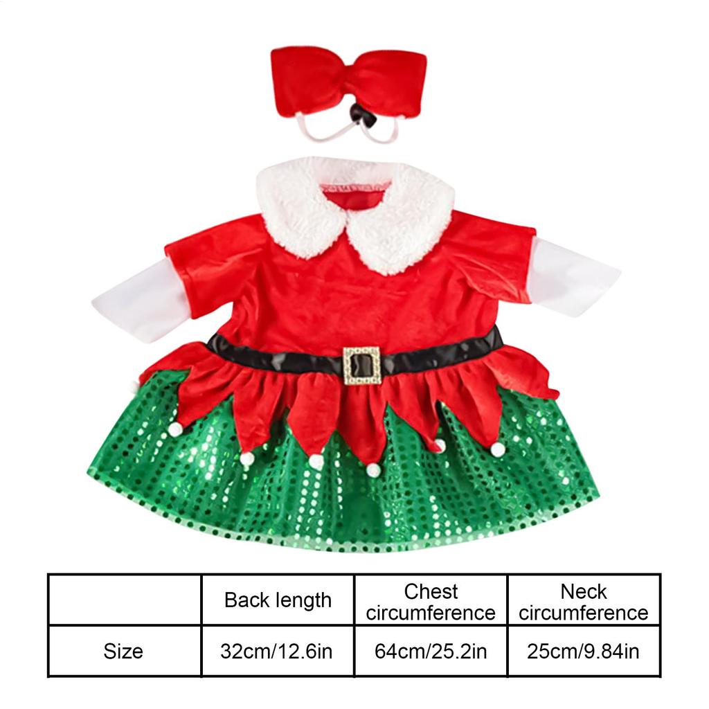 Christmas Geese Outfits Holiday Dress For Statue 23inch Christmas Geese Clothing With Bow For Outdoor Yard Garden Party Winter