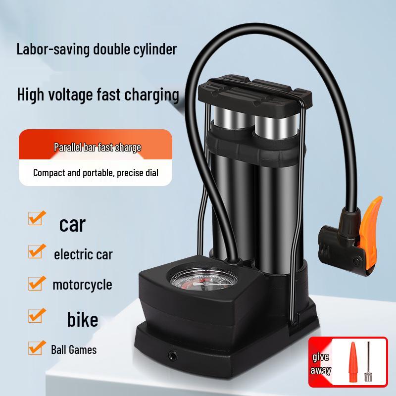 Multi-Functional High-Pressure Portable Foot Pump for Bicycle, Car, Motorcycle & Tricycle