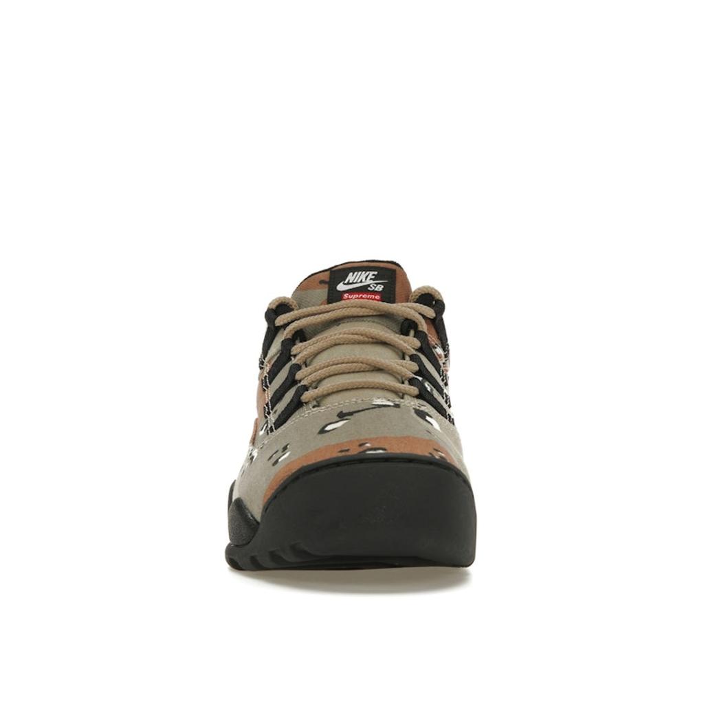 Nike Supreme X Darwin Low SB Desert Camo Men Sneakers Tan Khaki Archaeo-Brown FQ3000-200