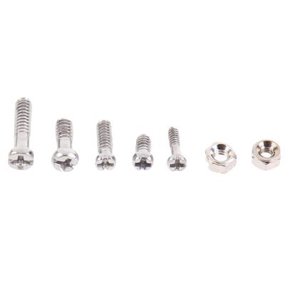 Set di viti per occhiali assortite in acciaio inossidabile da 120 pezzi/scatola con piccolo cacciavite