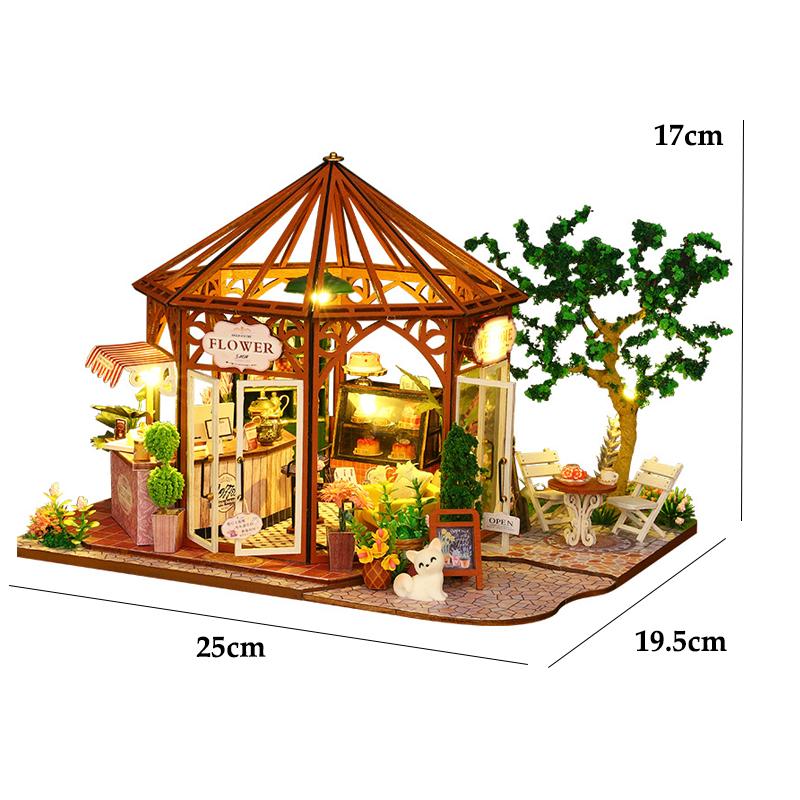 Miniature Doll House Handmade 3D Puzzle Assembly Building Model Kit Creative Room Bedroom Decoration With Furniture Wooden Craft