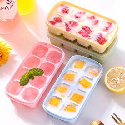 8 Grid Ice Cube Mold Square Tray Food Grade Silicone Soft Bottom DIY Ice Blocks Maker Box Model Reusable Tool Pub Wine Summer
