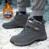 Brand Men Snow Boots Waterproof Sneakers Warm Plush Boots Outdoor Non-Slip Couple Hiking Boots Work Shoes Winter Shoes