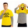 Frag mich nach meinem Enten-Kostüm T-Shirt Herren Damen T-Shirts Oberteil Bedruckt Lustiges Geschenk Kurzarm Herren T-Shirt Top