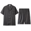 Pajamas Men's Summer Ice Silk Short Sleeve Shorts Silk Homewear Summer Summer Thin High-end Men's Suit