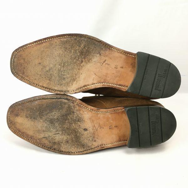 VAN BOMMEL All Leather Goodyear Welted Suede Chukka Boots Brown size 8.5G 27.0-27.5 Men's(USED)