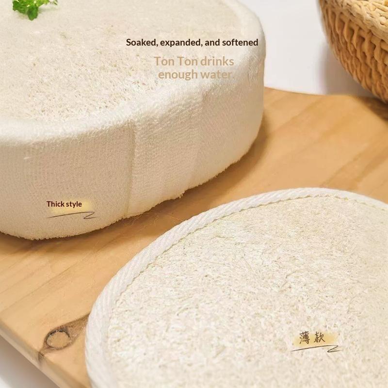 Natural Loofah Shower Sponge 100% Biodegradable Exfoliating Body Scrubber for Smooth Skin Home Travel Bathroom Toiletries