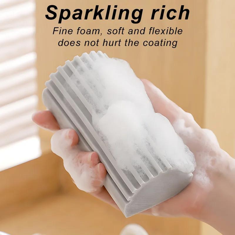 3Pcs Dust Cleaning Magical  Sponges Portable Brush Duster For Cleaning Blinds Glass Baseboards Vents Railings Mirrors Window