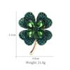 Four-leaf Clover Brooch with Rhinestones, High-end Vintage-style Corsage, Anti-glare Pin