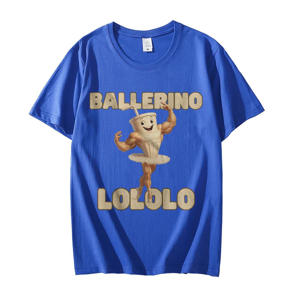 Ballerino LoLoLo Dancer Graphic T Shirts Funny Italian Brainrot Meme Merch Tshirts Mens Women Casual Fashion Oversized Tshirt