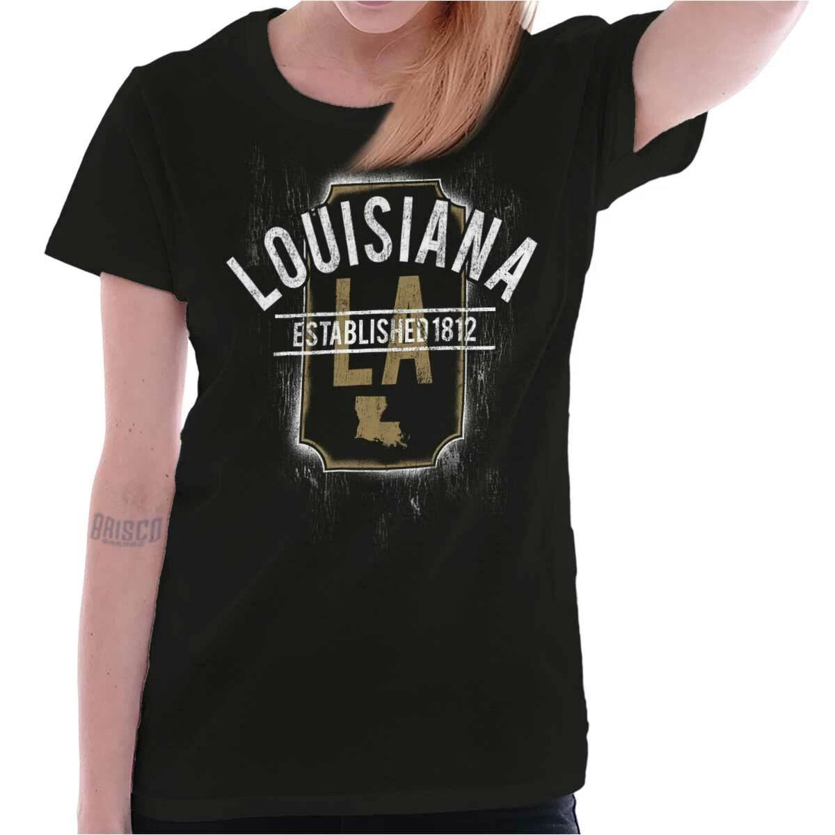 Vintage Louisiana Classic Travel Gift LA Womens Top Junior Graphic Tee M