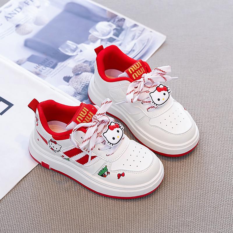 

2026 Spring Korean Style Girls Cartoon Board Shoes: Medium & Large Children s Casual Sports Footwear Size 29/18.0cm