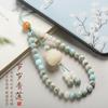 Original White Jade Bodhi Lotus Chain High-end Beaded Pendant for Women, Exquisite Shoushan Stone Shell Hanging Cord