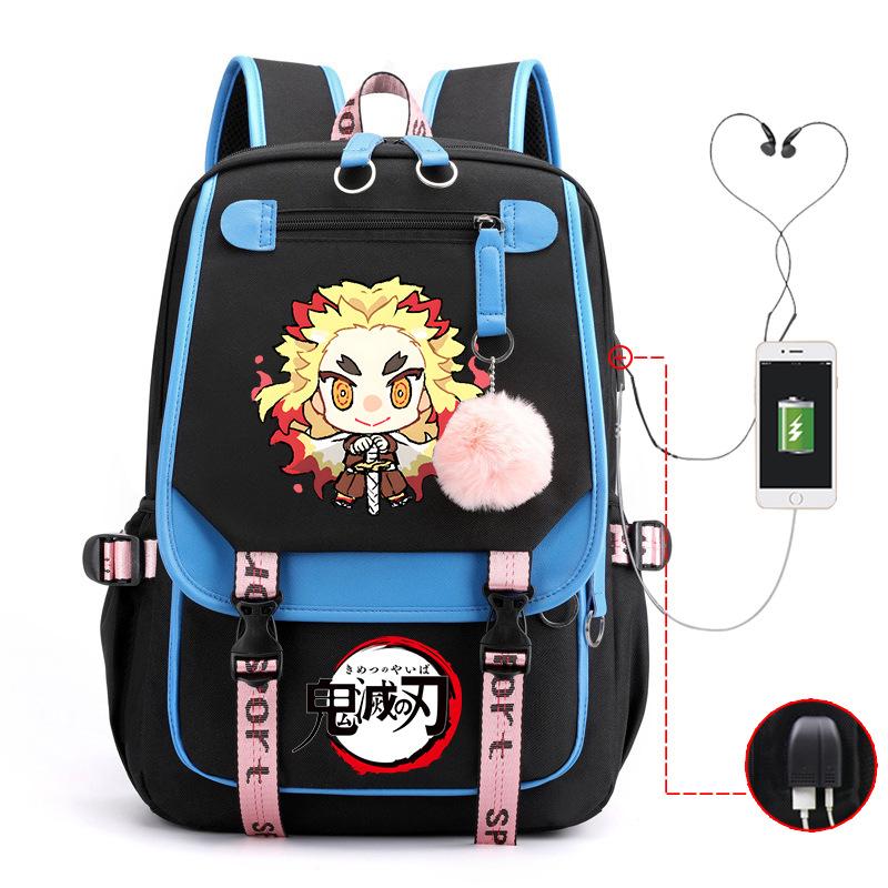 Demon slayer ghost extermination column student schoolbag junior high school student primary school student middle school student backpack