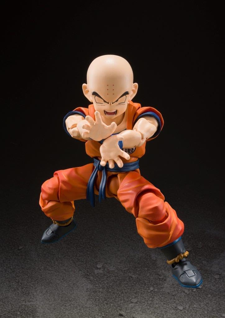 TAMASHII NATIONS Dragon Ball Z Krillin Strongest Man on 115mm PVC ABS Painted Action Figure S.H.Figuarts -The Earth- (Reissue) Approx. &
