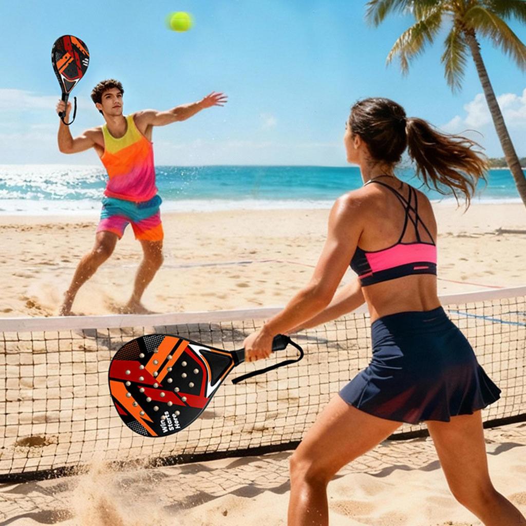 Racchetta da Beach Tennis Portatile Robusta Accessori per Sportivi Principianti Uomini Donne