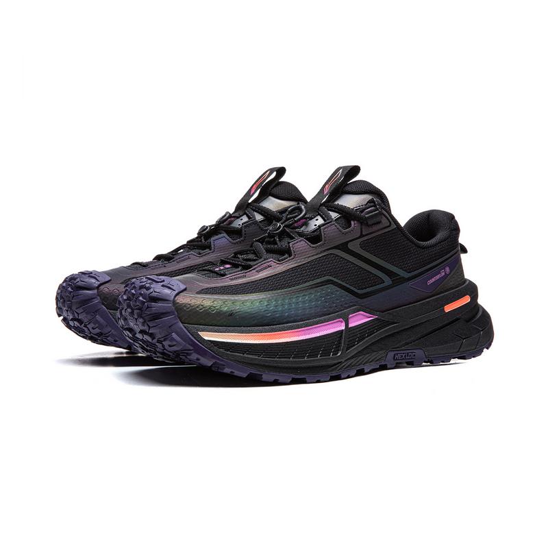 Li Ning Outdoor CF Tracing, Xingchuan 2 Cushioning Abrasion Resistant Rebound Low top Hiking Shoes Unisex Black AHTW003-5