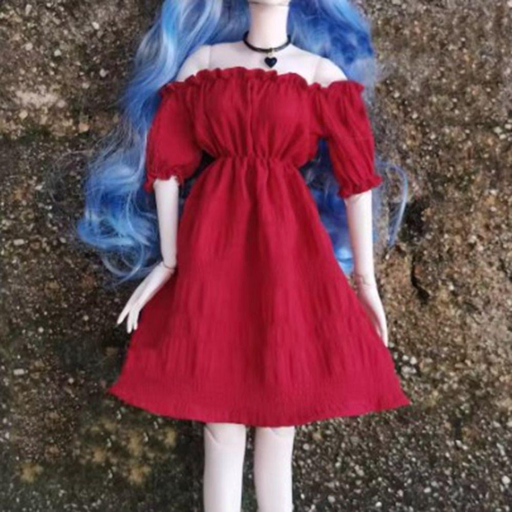 

Handmade Doll White/black/red Dresses Dress Up Skirt for 1/3 1/4 1/6 Bjd 30/45/60cm Dolls Girl Toys Black 30cm