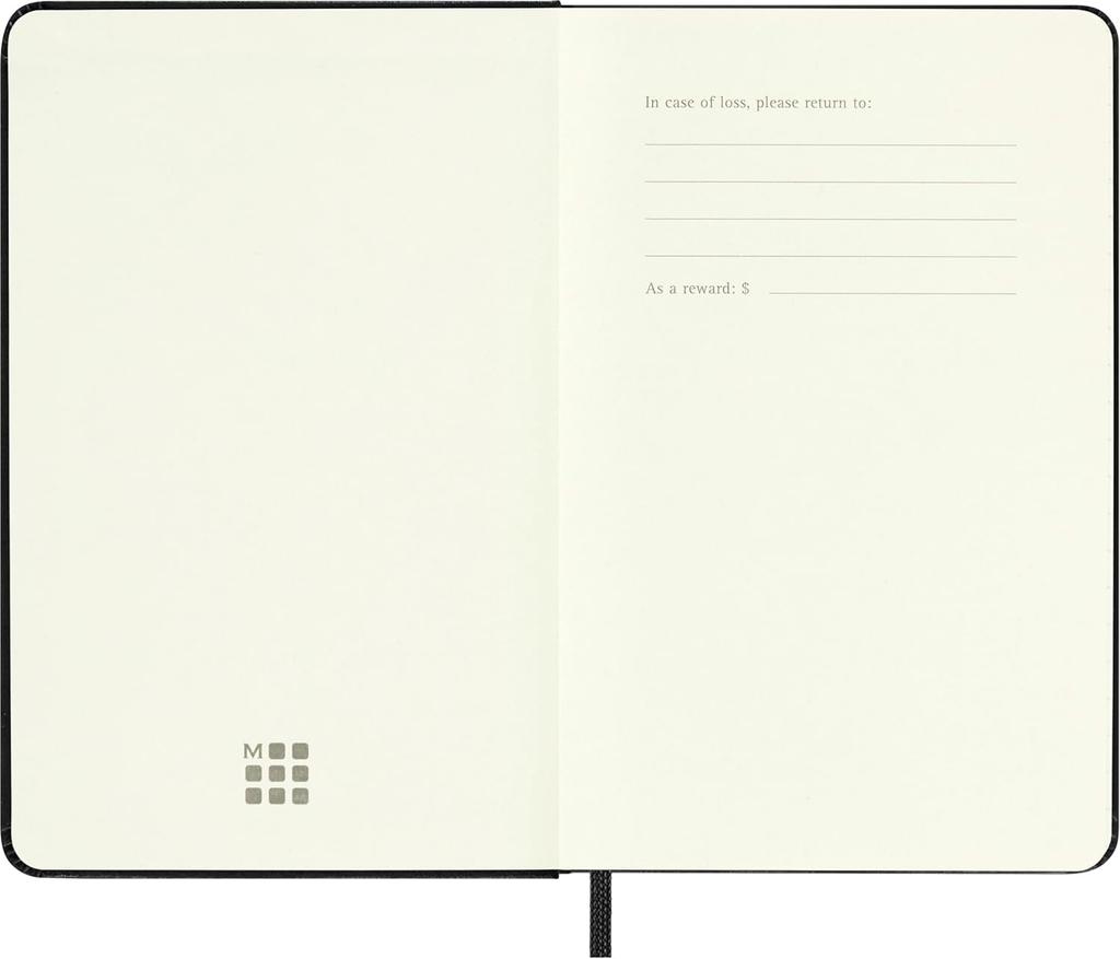 Moleskine Notebook 2025 January Start 12 Months Weekly Diary Vertical Pocket Size x Hard Cover Black DHB12WV2Y25 (9cm 14cm)