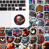 50 Viking Style Graffiti Stickers Skull Eyes Wolf Elements Skateboard Guitar Diy Decorative Stickers