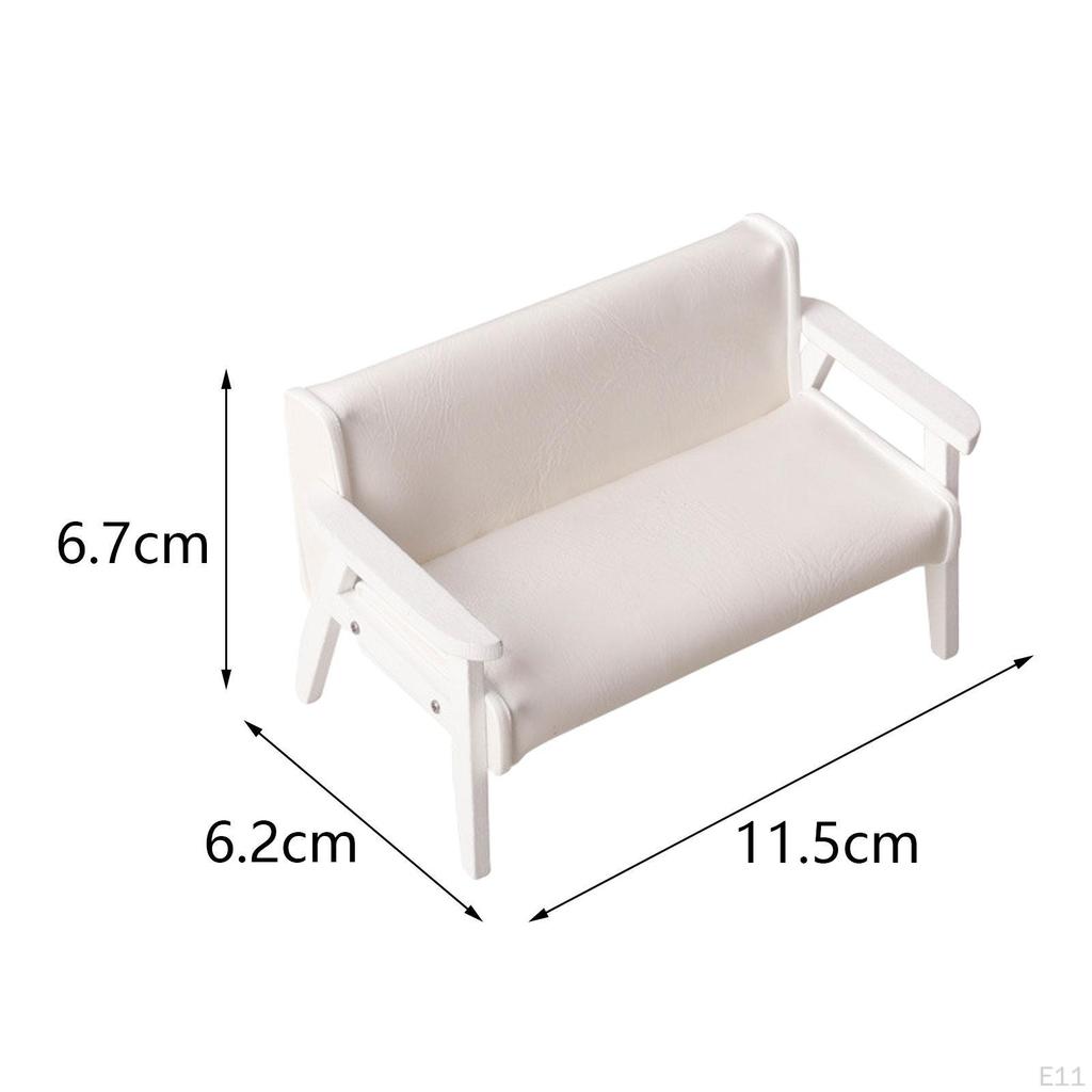 1:12 Scale Dollhouse Furniture, Miniature Sofa, Recliner, Accessories for Mini